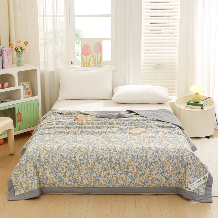 91家纺网 家纺一手货源 找家纺 锦鹭被业 2026新款A类里外全棉印花夏被夏凉被空调被 清香