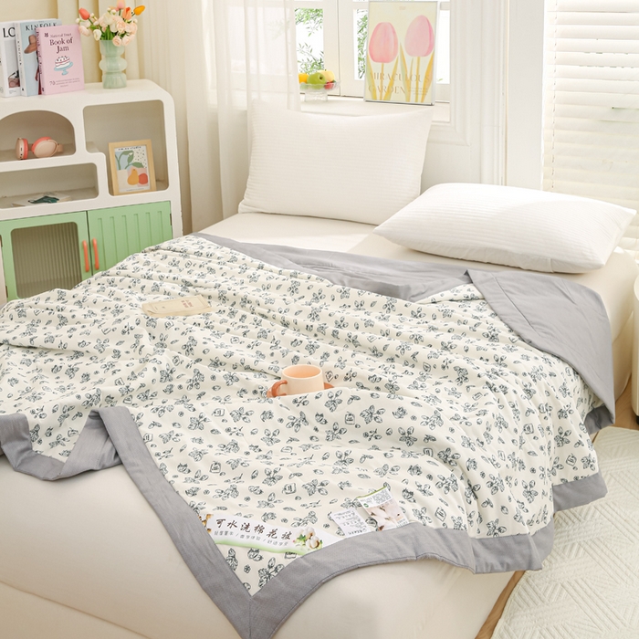 91家纺网 家纺一手货源 找家纺 锦鹭被业 2026新款A类里外全棉印花夏被夏凉被空调被 草莓园