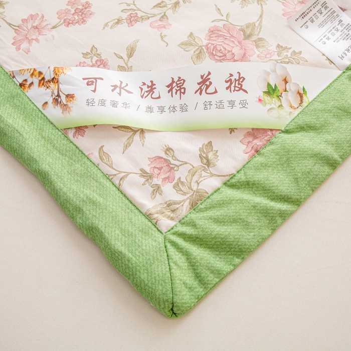 91家纺网 家纺一手货源 找家纺 锦鹭被业 2026新款A类里外全棉印花夏被夏凉被空调被 烟雨蒙蒙
