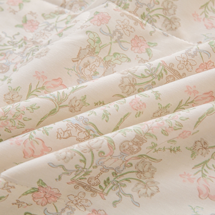 91家纺网 家纺一手货源 找家纺 锦鹭被业 2026新款A类里外全棉印花夏被夏凉被空调被 花香