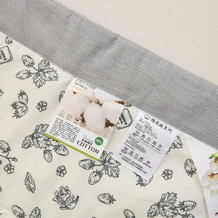 91家纺网 家纺一手货源 找家纺 锦鹭被业 2026新款A类里外全棉印花夏被夏凉被空调被 草莓园