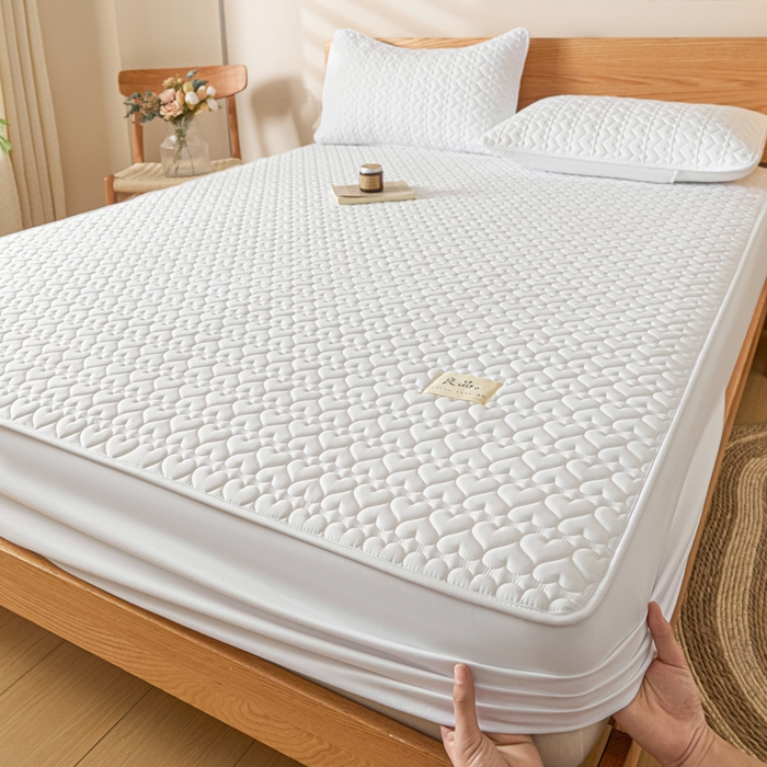 91家纺网 家纺一手货源 找家纺 （总）曼陀罗 2026新款A类母婴级新疆棉花夹棉防水单床笠 床笠单件-倾心