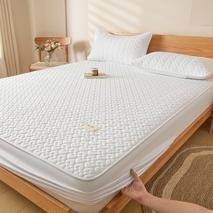 91家纺网 家纺一手货源 找家纺 （总）曼陀罗 2026新款A类母婴级新疆棉花夹棉防水单床笠 床笠单件-倾心