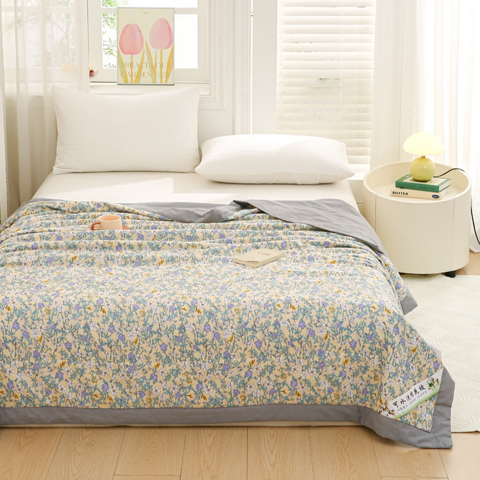 91家纺网 家纺一手货源 找家纺 锦鹭被业 2026新款A类里外全棉印花夏被夏凉被空调被 清香