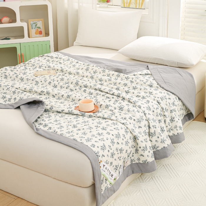 91家纺网 家纺一手货源 找家纺 锦鹭被业 2026新款A类里外全棉印花夏被夏凉被空调被 草莓园