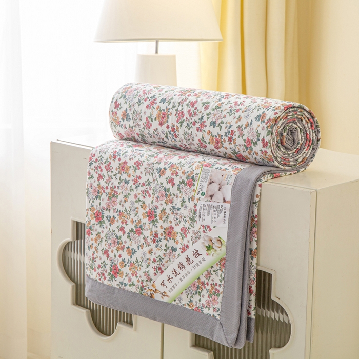 91家纺网 家纺一手货源 找家纺 锦鹭被业 2026新款A类里外全棉印花夏被夏凉被空调被 柔情似水