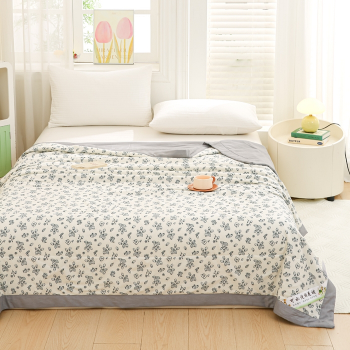 91家纺网 家纺一手货源 找家纺 锦鹭被业 2026新款A类里外全棉印花夏被夏凉被空调被 草莓园