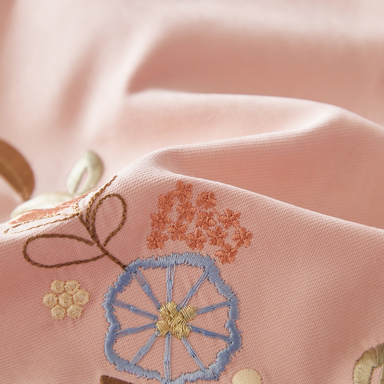 91家纺网 家纺一手货源 找家纺 （总）遇见家居生活馆 2026新款罗云棉刺绣四件套-春日茶会