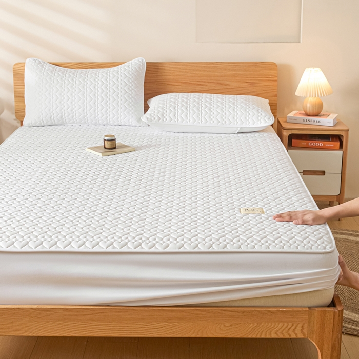 91家纺网 家纺一手货源 找家纺 （总）曼陀罗 2026新款A类母婴级新疆棉花夹棉防水单床笠 床笠单件-倾心