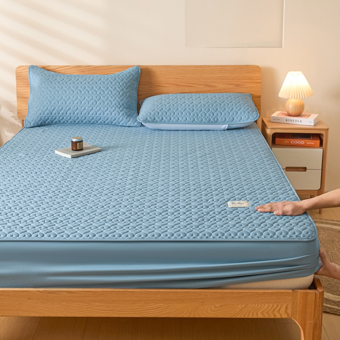 91家纺网 家纺一手货源 找家纺 （总）曼陀罗 2026新款A类母婴级新疆棉花夹棉防水单床笠 床笠单件-倾心