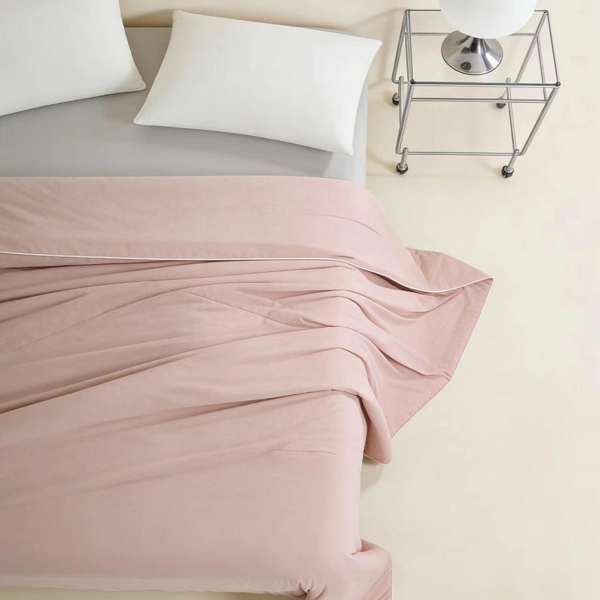 91家纺网 家纺一手货源 找家纺 LADYCOCO可可家居 2026新款优可丝凉感夏被被子被芯 柔粉色