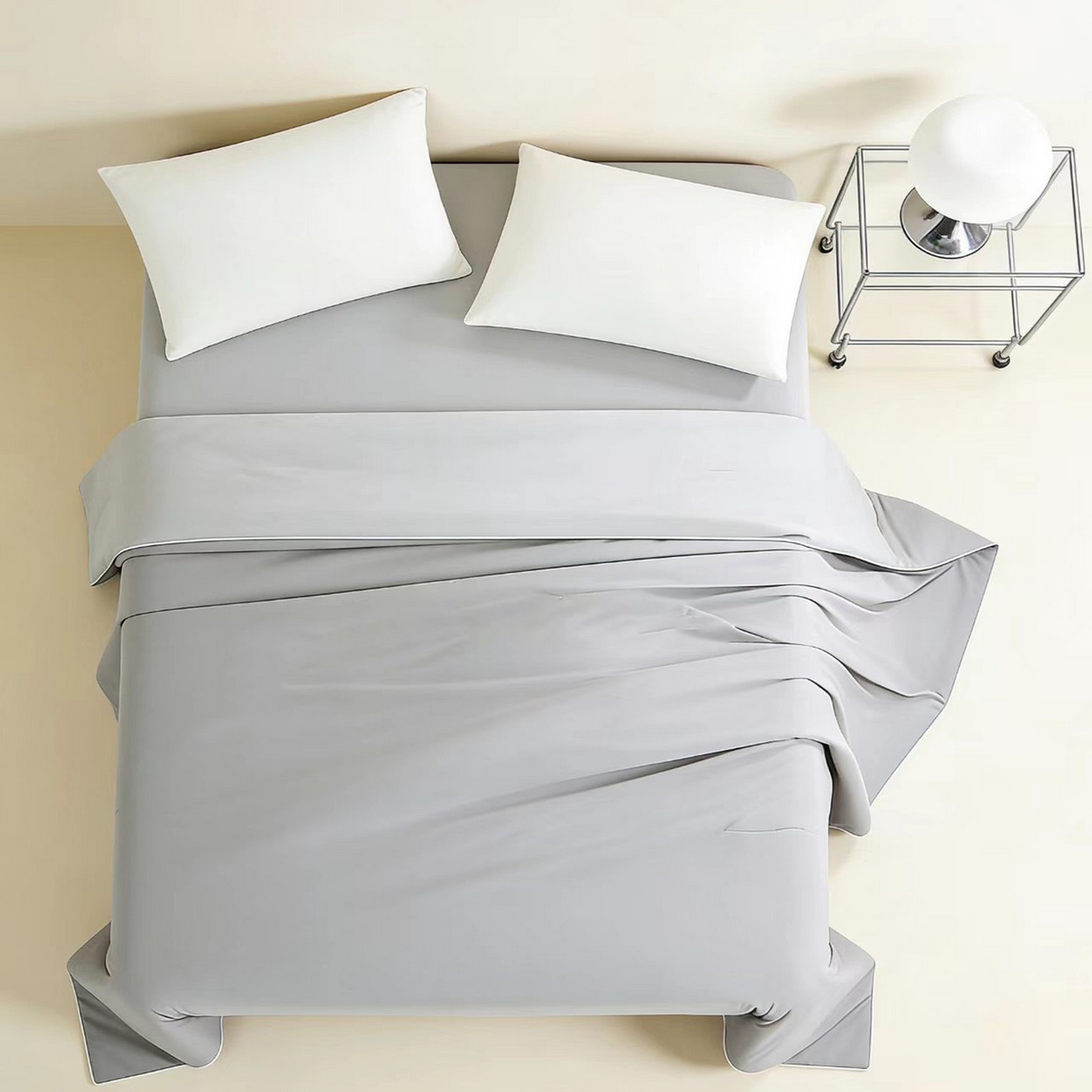 91家纺网 家纺一手货源 找家纺 LADYCOCO可可家居 2026新款优可丝凉感夏被被子被芯 雾灰色