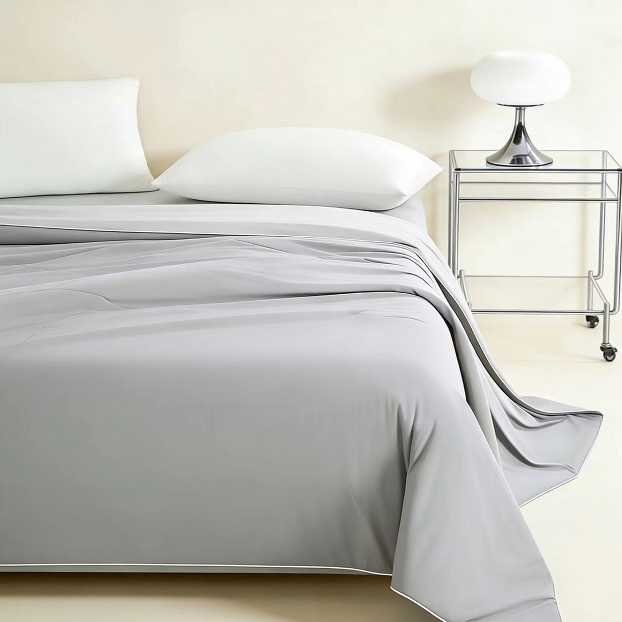 91家纺网 家纺一手货源 找家纺 LADYCOCO可可家居 2026新款优可丝凉感夏被被子被芯 雾灰色