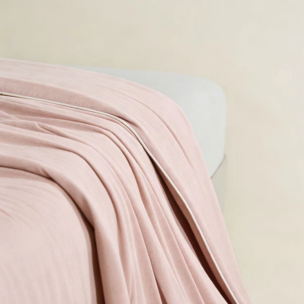 91家纺网 家纺一手货源 找家纺 LADYCOCO可可家居 2026新款优可丝凉感夏被被子被芯 柔粉色