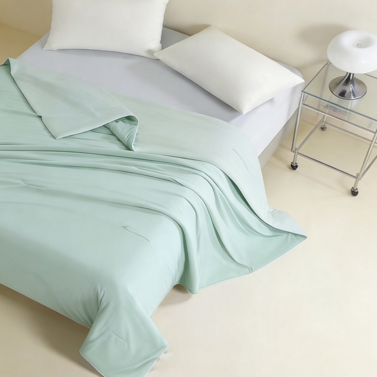 91家纺网 家纺一手货源 找家纺 LADYCOCO可可家居 2026新款优可丝凉感夏被被子被芯 薄荷绿