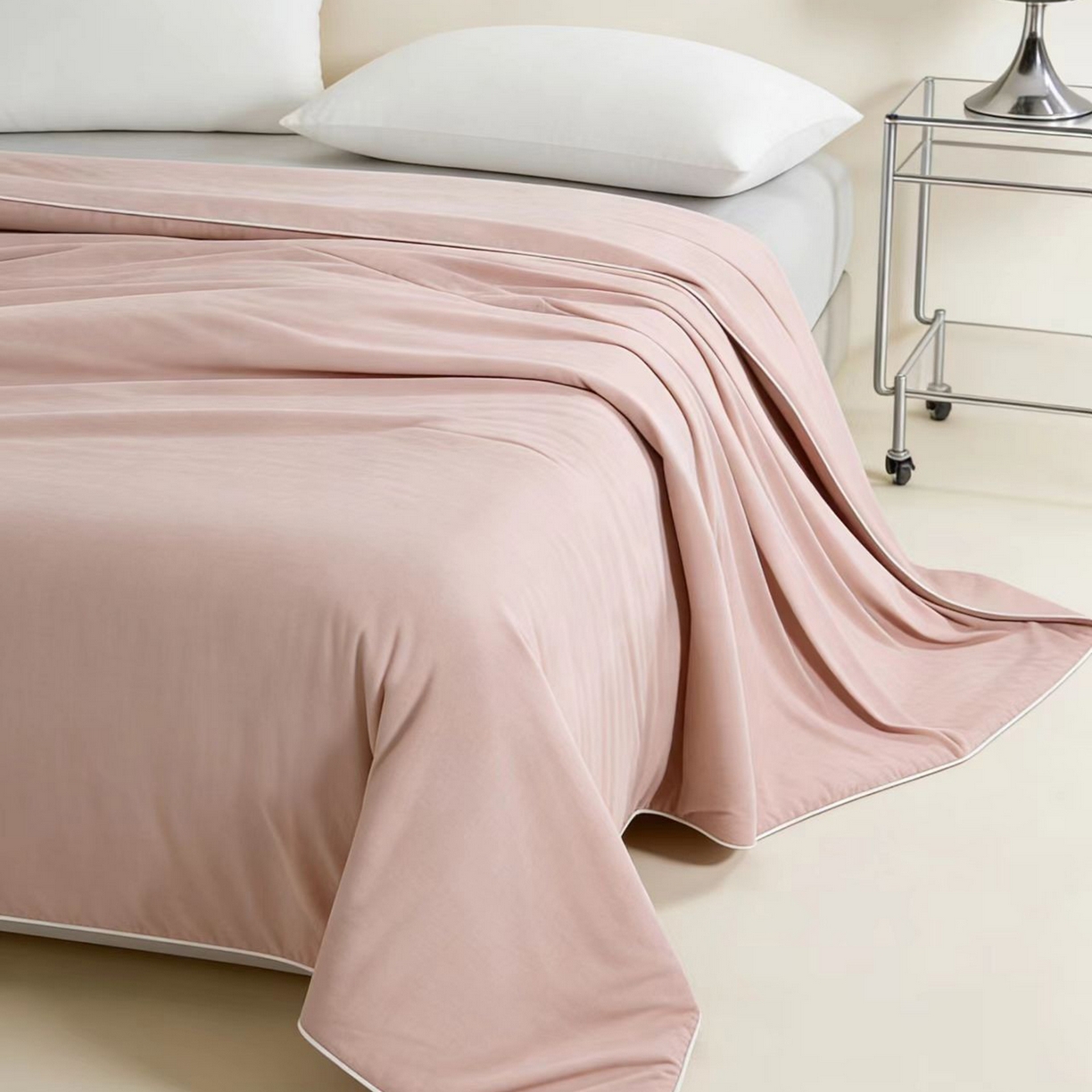 91家纺网 家纺一手货源 找家纺 LADYCOCO可可家居 2026新款优可丝凉感夏被被子被芯 柔粉色