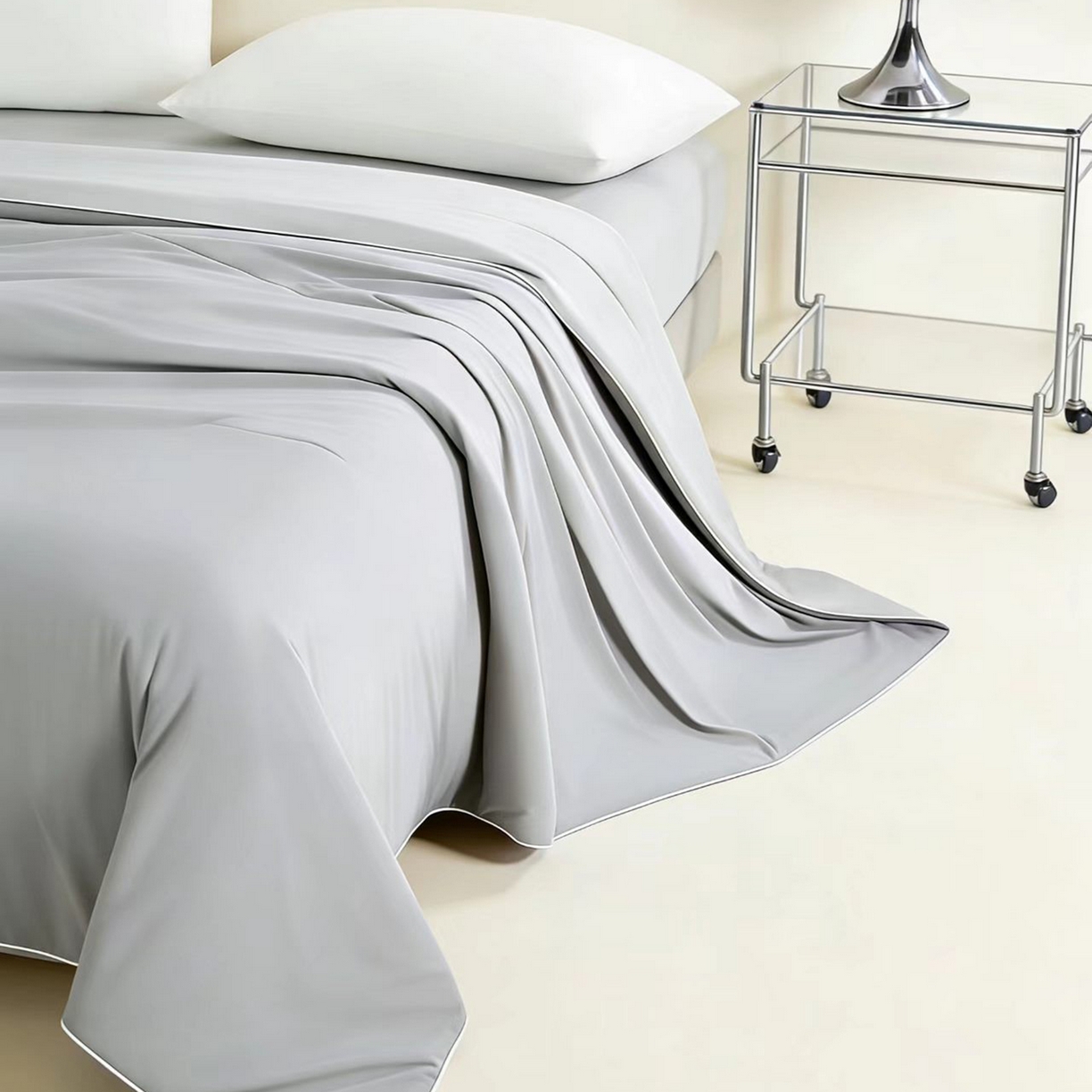 91家纺网 家纺一手货源 找家纺 LADYCOCO可可家居 2026新款优可丝凉感夏被被子被芯 雾灰色