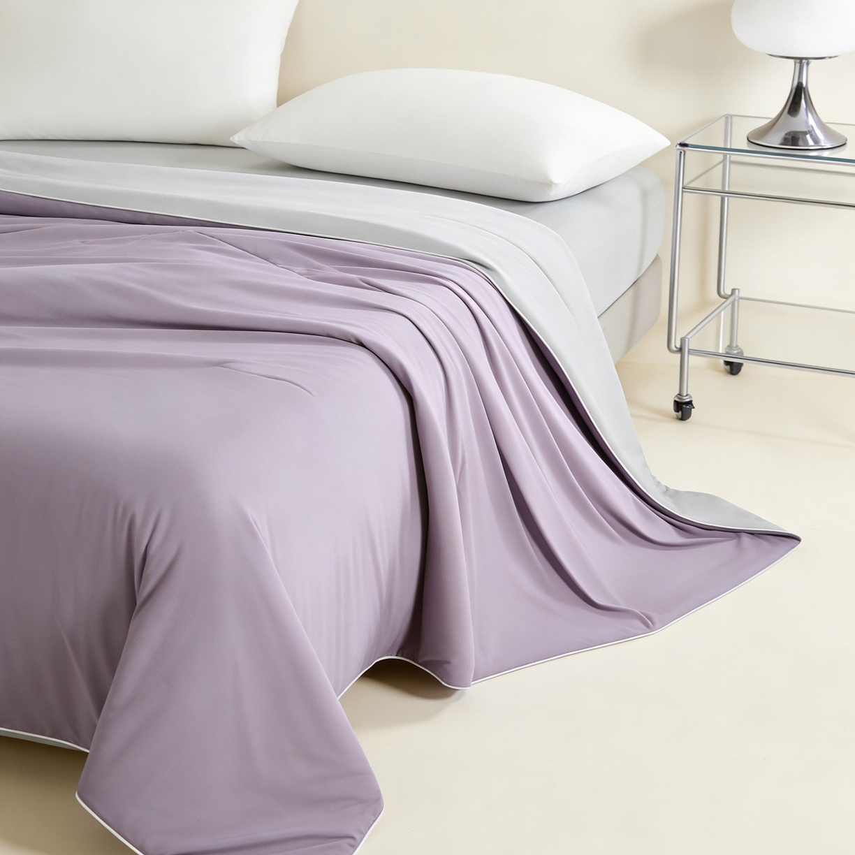 91家纺网 家纺一手货源 找家纺 LADYCOCO可可家居 2026新款优可丝凉感夏被被子被芯 芋泥紫