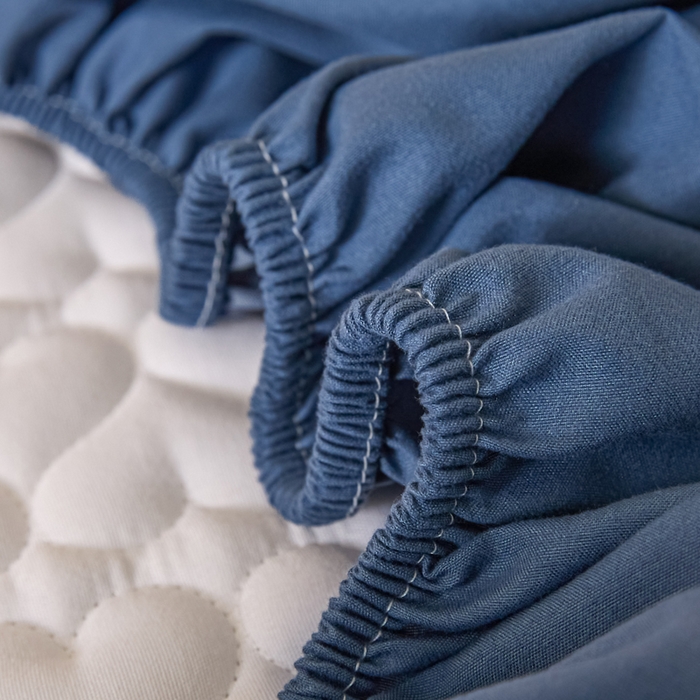 91家纺网 家纺一手货源 找家纺 曼陀罗 2026新款A类母婴级新疆棉花夹棉防水单床笠 床笠单件-倾心 倾心-宾蓝