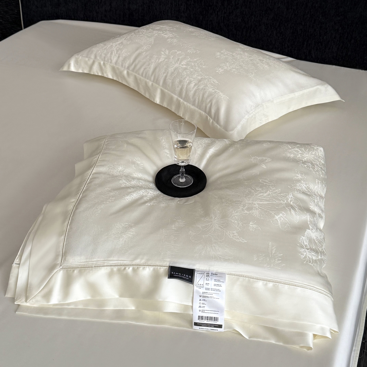 三味舒屋 2026新款秘境丝语系列60S兰精提花天丝夏被阿娜亚 阿那亚珍珠白