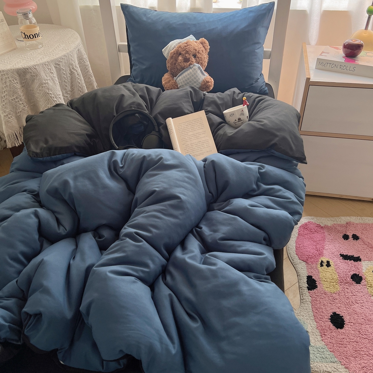 91家纺网 家纺一手货源 找家纺 （总）缦绣阁家纺 2026新款亲肤水洗棉纯色四件套床单被罩被套单件学生宿舍上下铺单人三件套