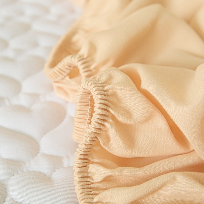 91家纺网 家纺一手货源 找家纺 曼陀罗 2026新款A类母婴级新疆棉花夹棉防水单床笠 床笠单件-倾心 倾心-卡其