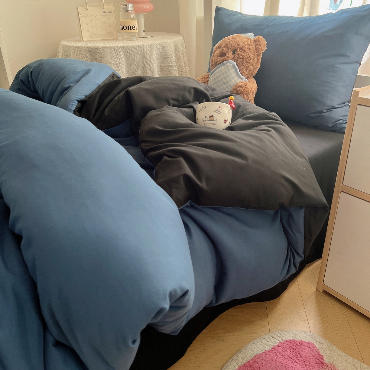 91家纺网 家纺一手货源 找家纺 （总）缦绣阁家纺 2026新款亲肤水洗棉纯色四件套床单被罩被套单件学生宿舍上下铺单人三件套