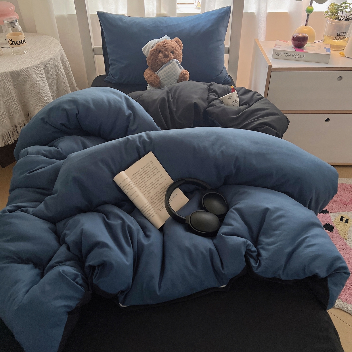 91家纺网 家纺一手货源 找家纺 （总）缦绣阁家纺 2026新款亲肤水洗棉纯色四件套床单被罩被套单件学生宿舍上下铺单人三件套