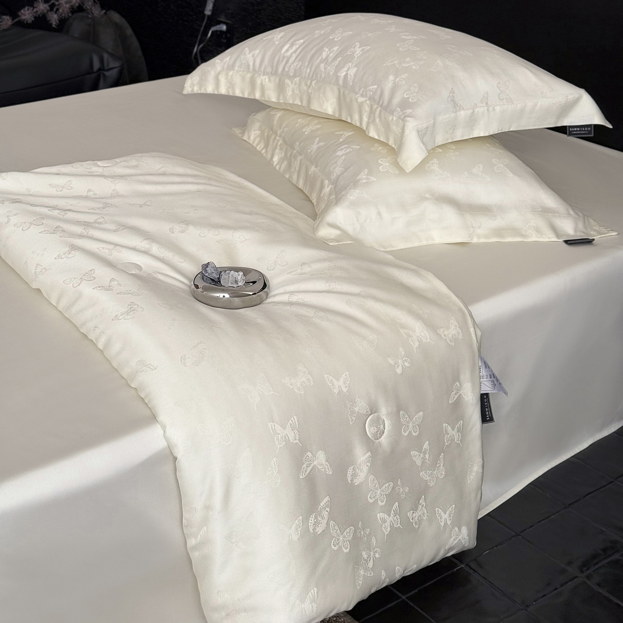 三味舒屋 2026新款蒂贝尼系列60S兰精提花天丝夏被系列 蒂贝尼珍珠白