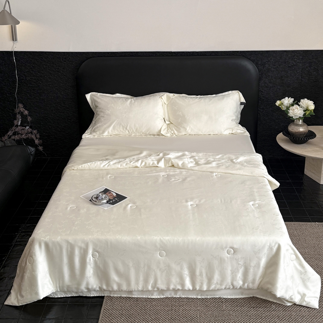 91家纺网 家纺一手货源 找家纺 三味舒屋 2026新款蒂贝尼系列60S兰精提花天丝夏被系列 蒂贝尼珍珠白