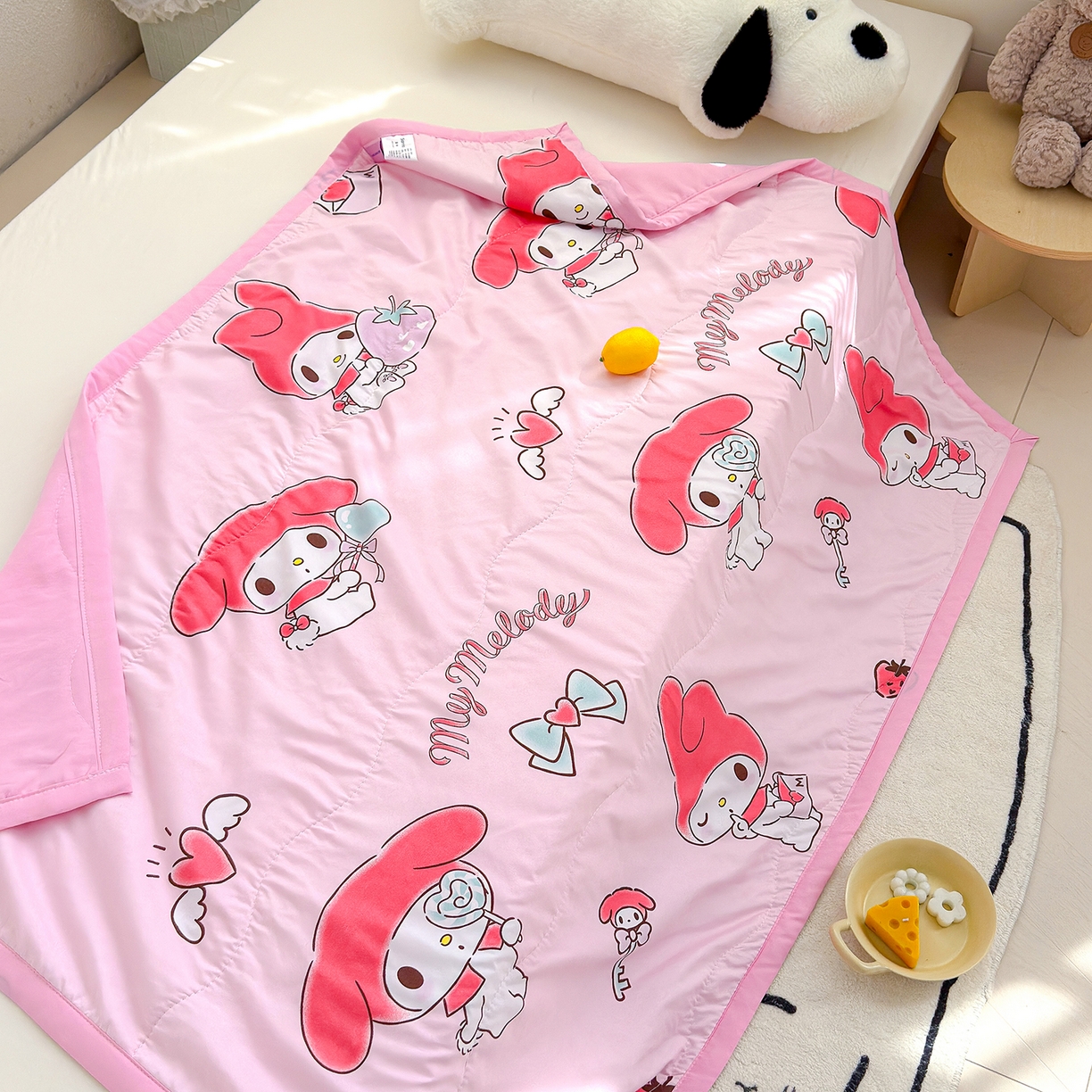 91家纺网 家纺一手货源 找家纺 沁童儿童用品店 2026新款三丽鸥儿童被 粉色兔兔