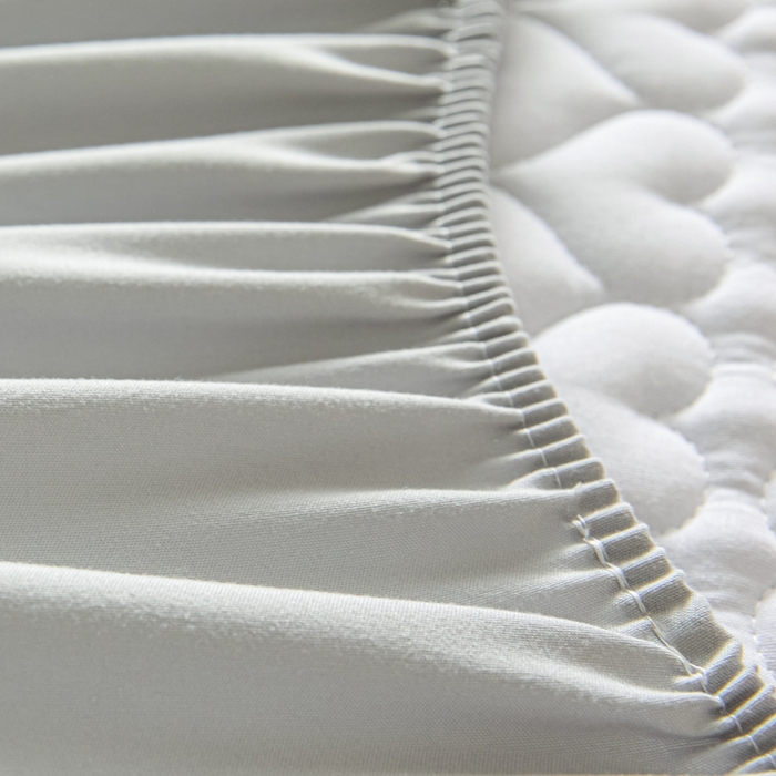 91家纺网 家纺一手货源 找家纺 曼陀罗 2026新款A类母婴级新疆棉花夹棉防水单床笠 床笠单件-倾心 倾心-浅灰