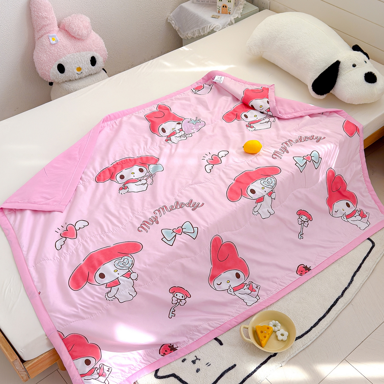 91家纺网 家纺一手货源 找家纺 沁童儿童用品店 2026新款三丽鸥儿童被 粉色兔兔