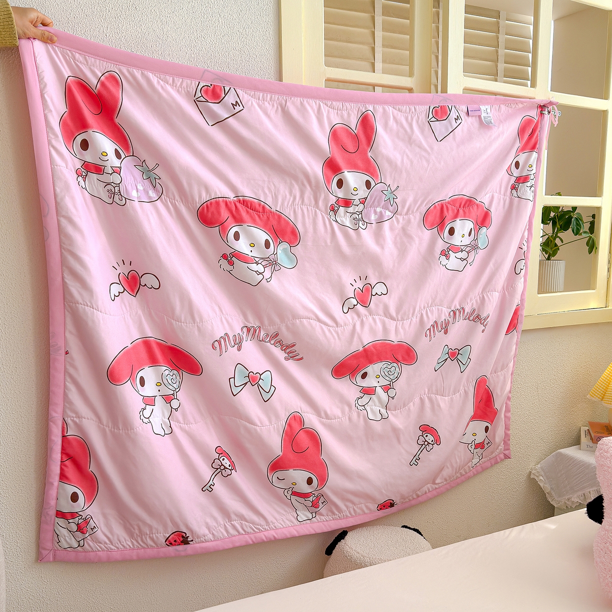 91家纺网 家纺一手货源 找家纺 沁童儿童用品店 2026新款三丽鸥儿童被 粉色兔兔