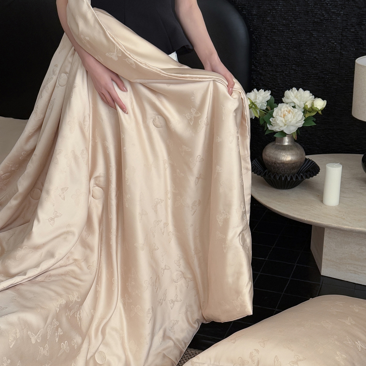 91家纺网 家纺一手货源 找家纺 三味舒屋 2026新款蒂贝尼系列60S兰精提花天丝夏被系列 蒂贝尼棕玉