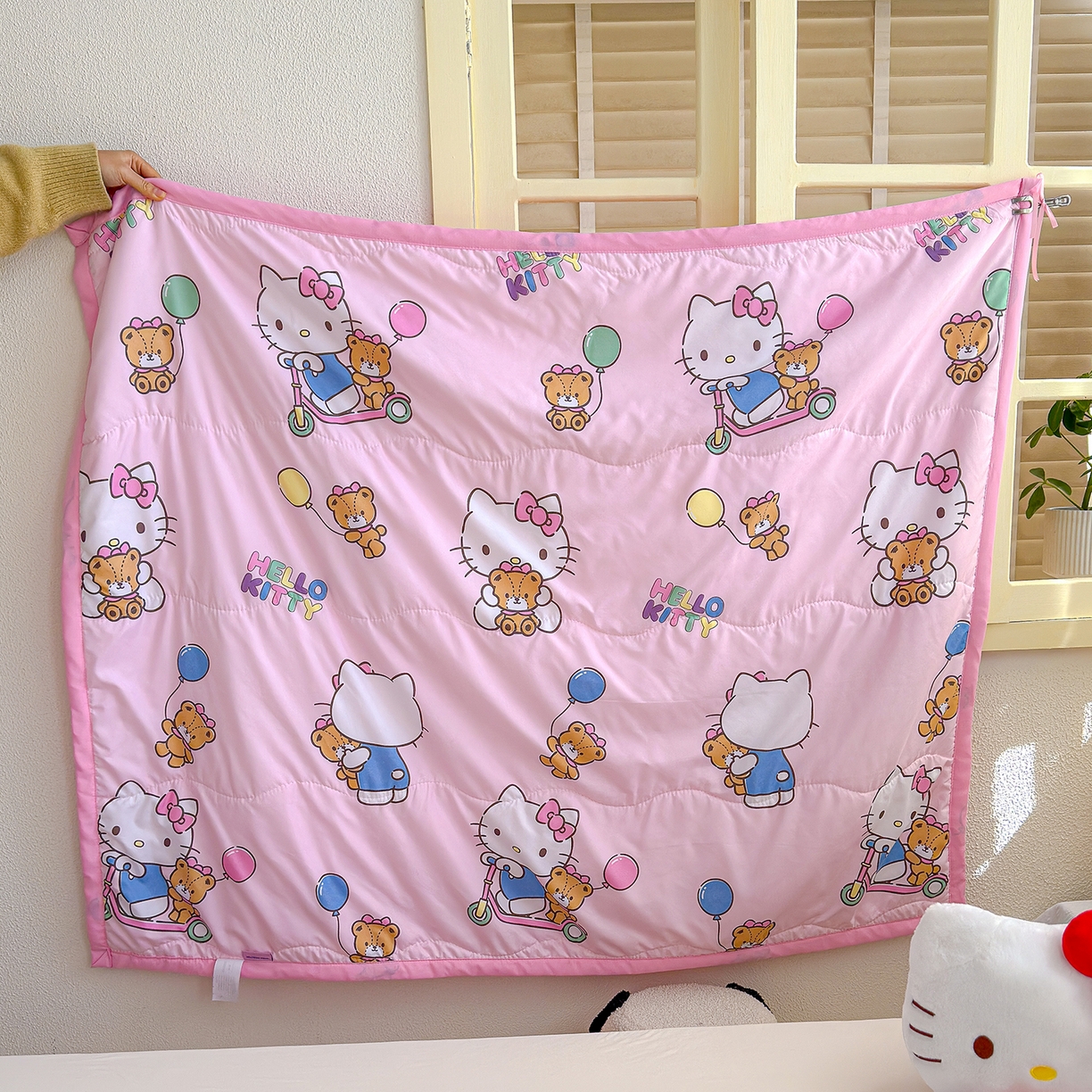 91家纺网 家纺一手货源 找家纺 沁童儿童用品店 2026新款三丽鸥儿童被 粉色小猫