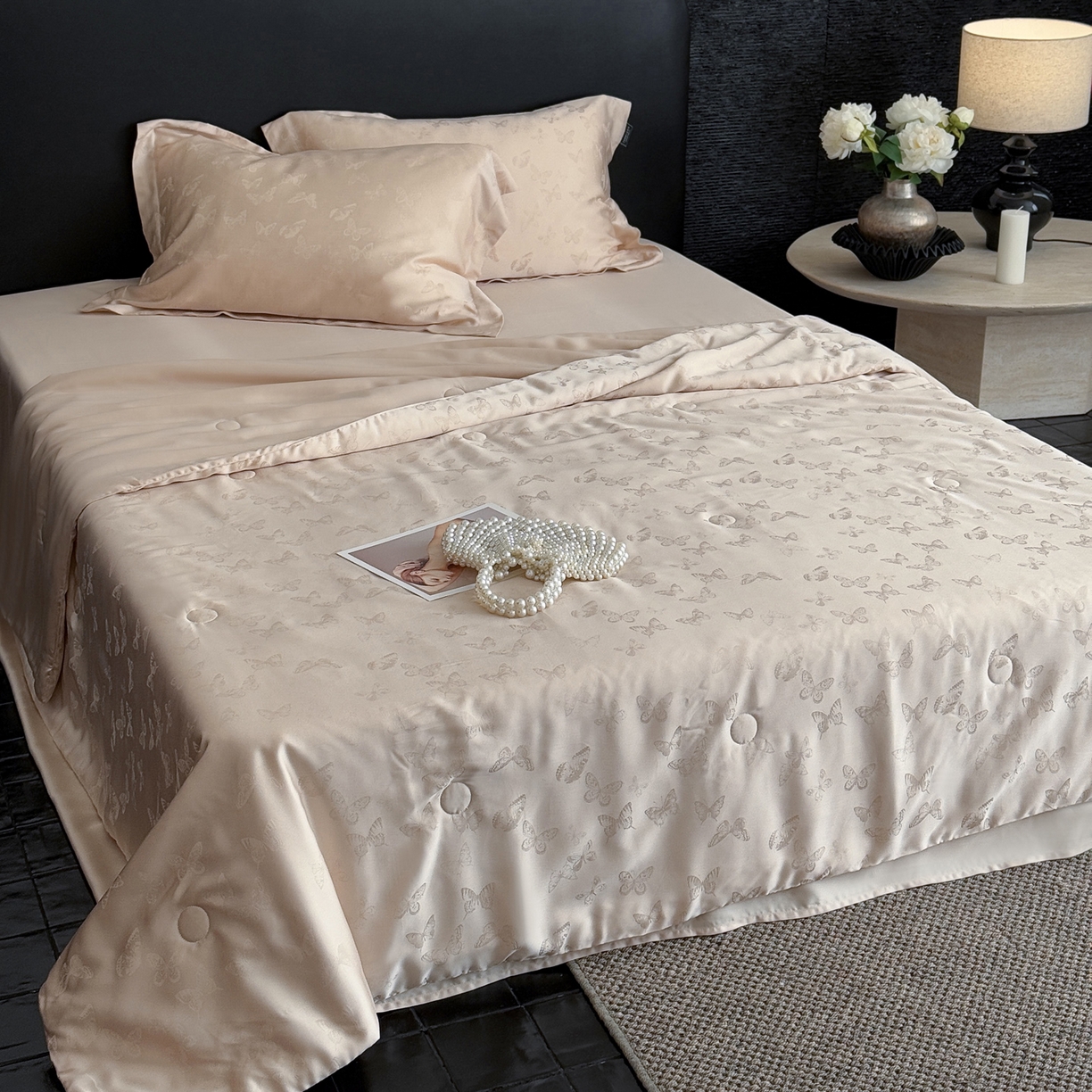 91家纺网 家纺一手货源 找家纺 三味舒屋 2026新款蒂贝尼系列60S兰精提花天丝夏被系列 蒂贝尼棕玉