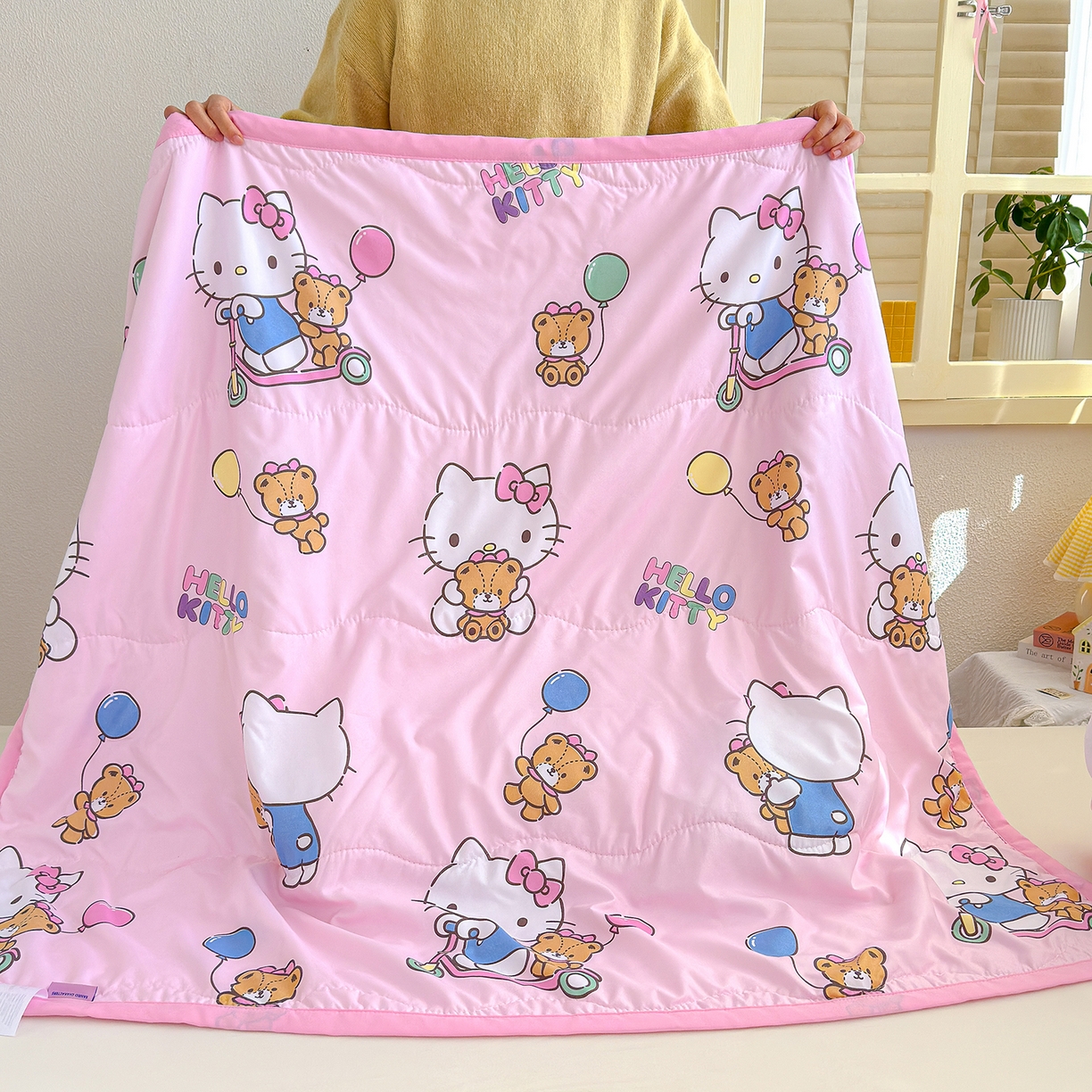 91家纺网 家纺一手货源 找家纺 沁童儿童用品店 2026新款三丽鸥儿童被 粉色小猫