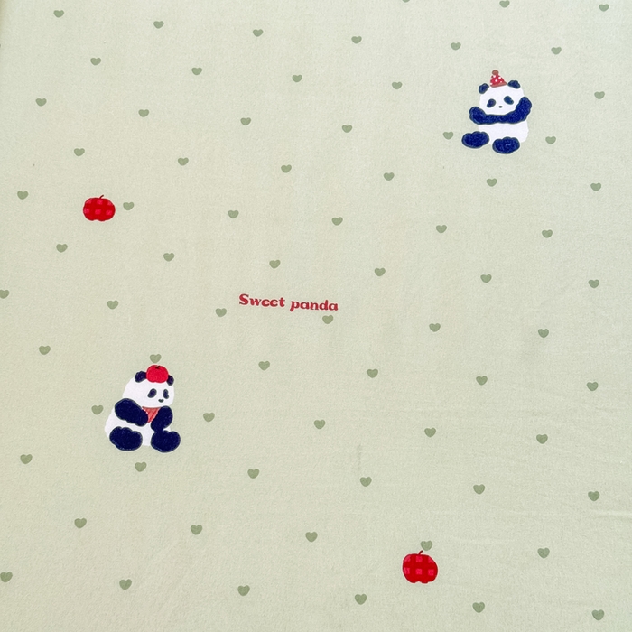 91家纺网 家纺一手货源 找家纺 爱多多家居 2026春夏新款水洗古棉单床笠 床笠三件套 床笠-熊猫绿