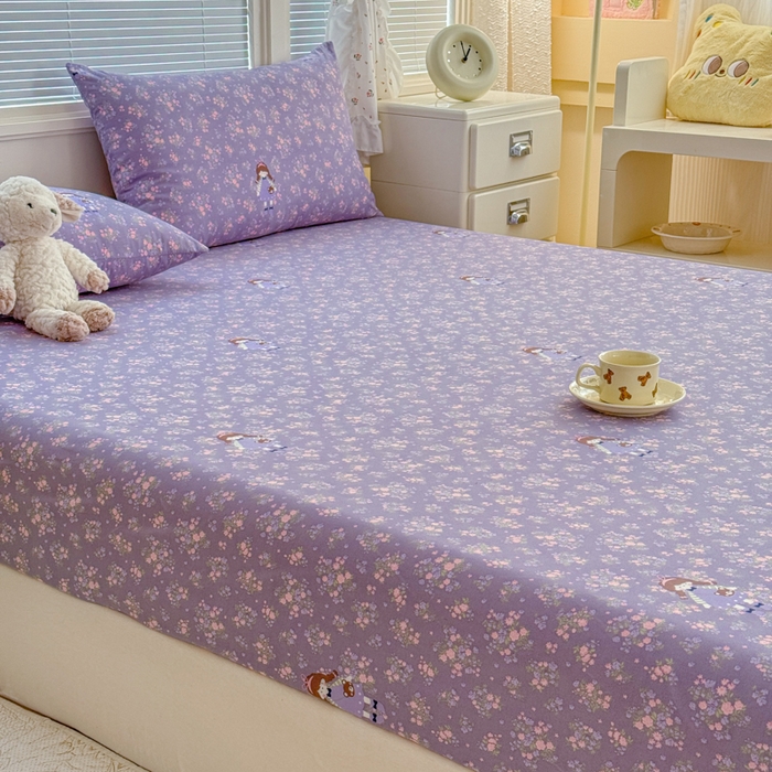 91家纺网 家纺一手货源 找家纺 爱多多家居 2026春夏新款水洗古棉单床笠 床笠三件套 床笠- 伊甸花梦