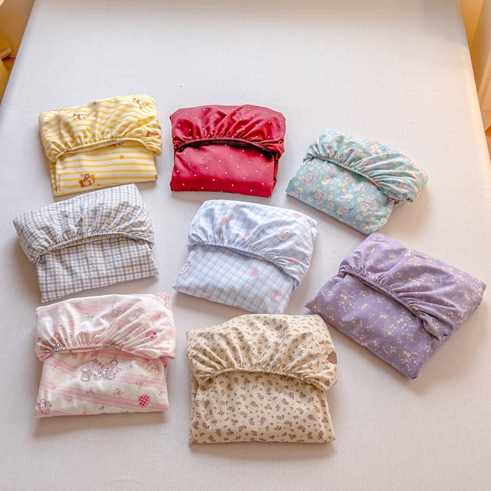 爱多多家居 2026春夏新款水洗古棉单床笠 床笠三件套 组合图