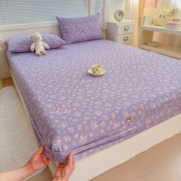 爱多多家居 2026春夏新款水洗古棉单床笠 床笠三件套 床笠- 伊甸花梦