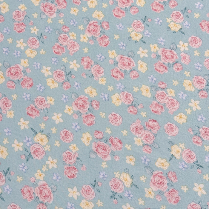 91家纺网 家纺一手货源 找家纺 爱多多家居 2026春夏新款水洗古棉单床笠 床笠三件套 床笠-薄荷玫瑰