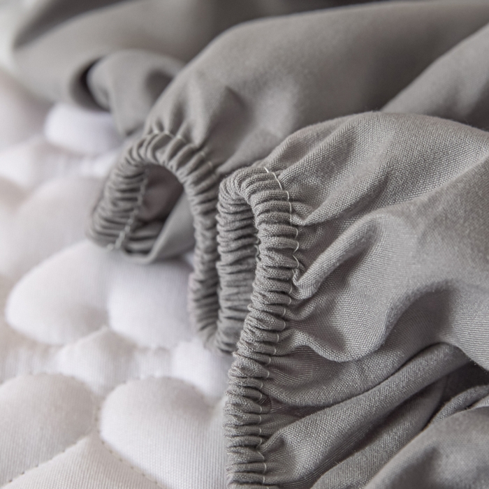 91家纺网 家纺一手货源 找家纺 曼陀罗 2026新款A类母婴级新疆棉花夹棉防水单床笠 床笠单件-倾心 倾心-深灰