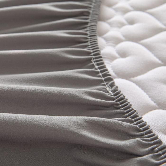 91家纺网 家纺一手货源 找家纺 曼陀罗 2026新款A类母婴级新疆棉花夹棉防水单床笠 床笠单件-倾心 倾心-深灰