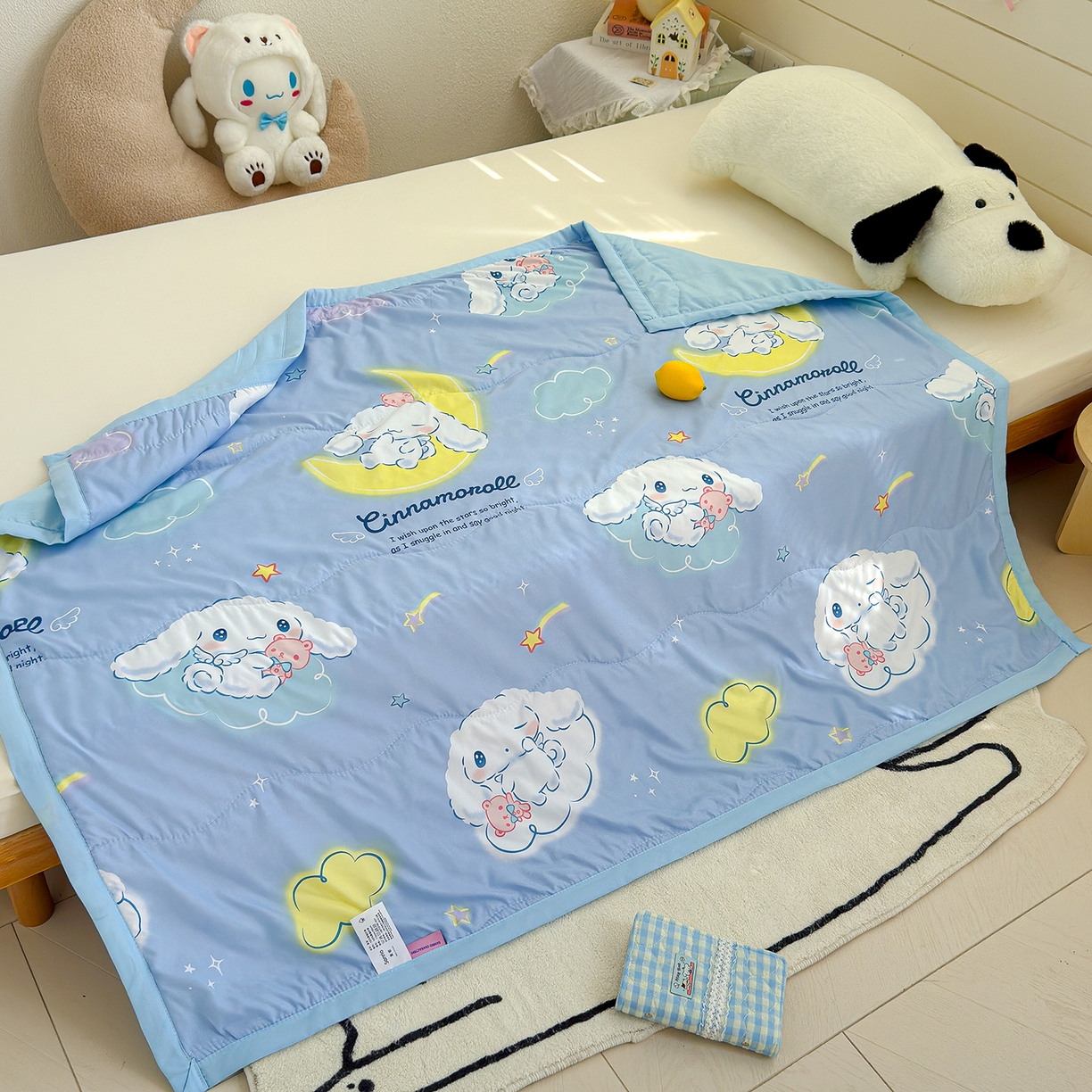 91家纺网 家纺一手货源 找家纺 沁童儿童用品店 2026新款三丽鸥儿童被 蓝色小兔