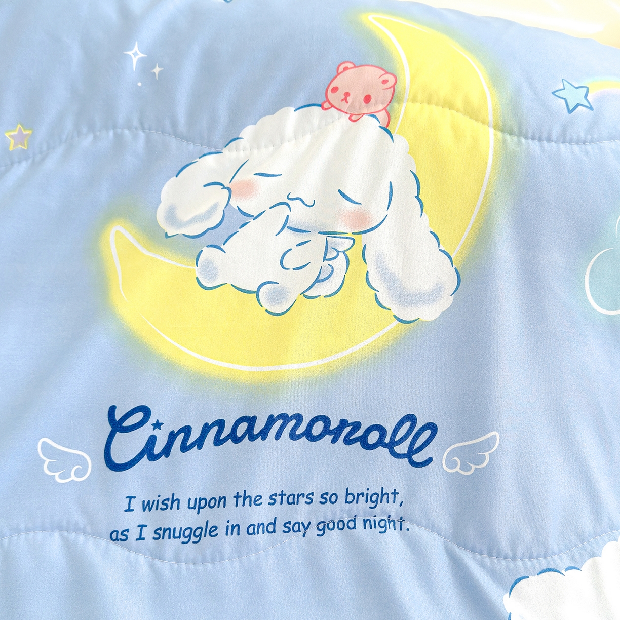 91家纺网 家纺一手货源 找家纺 沁童儿童用品店 2026新款三丽鸥儿童被 蓝色小兔