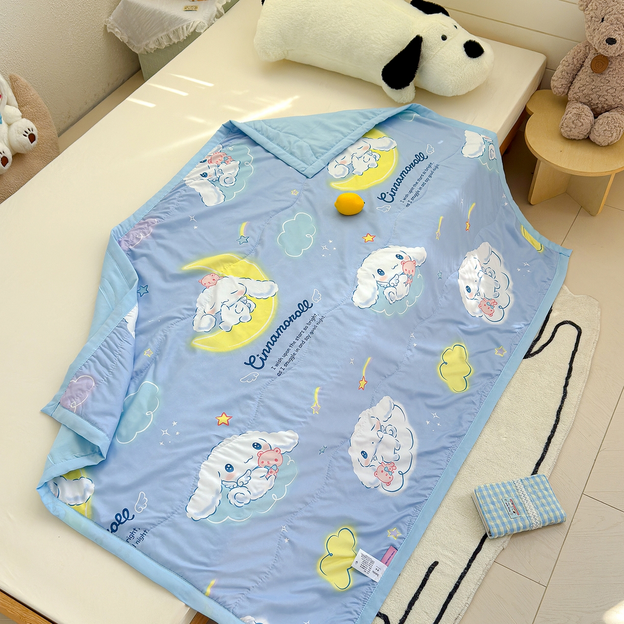 91家纺网 家纺一手货源 找家纺 沁童儿童用品店 2026新款三丽鸥儿童被 蓝色小兔