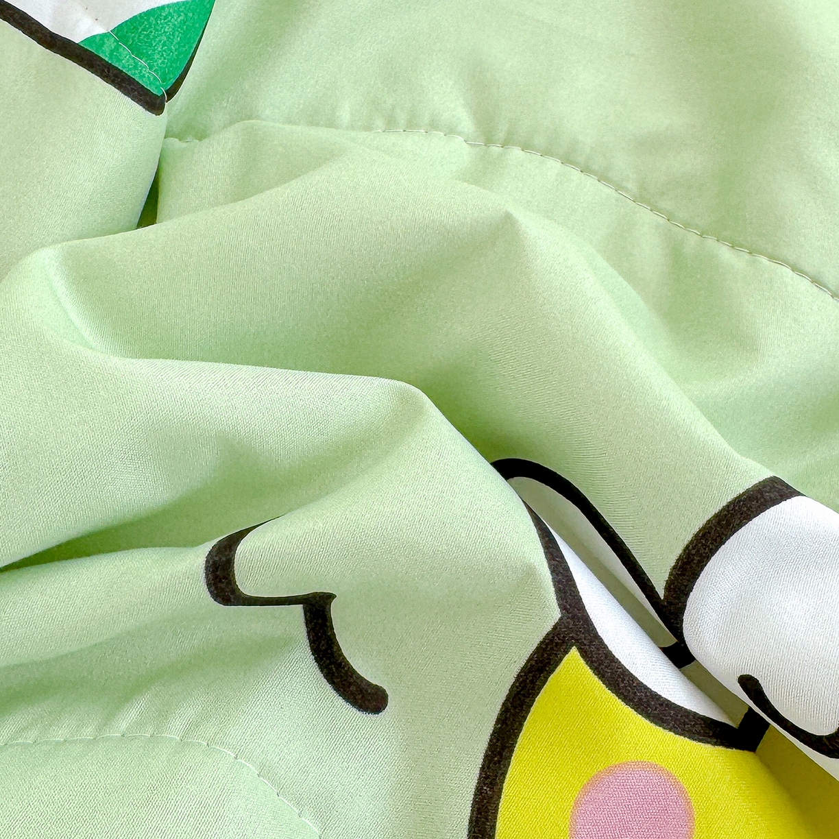 91家纺网 家纺一手货源 找家纺 沁童儿童用品店 2026新款三丽鸥儿童被 绿色青蛙