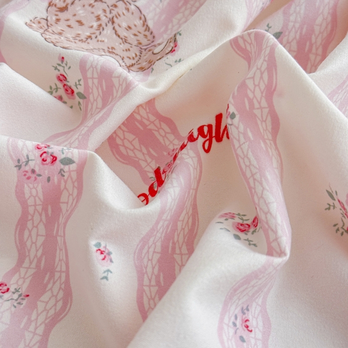 91家纺网 家纺一手货源 找家纺 爱多多家居 2026春夏新款水洗古棉枕套 晚安熊